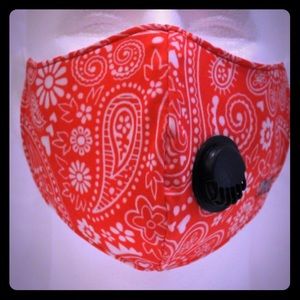 Red Paisley DKHS Face Mask